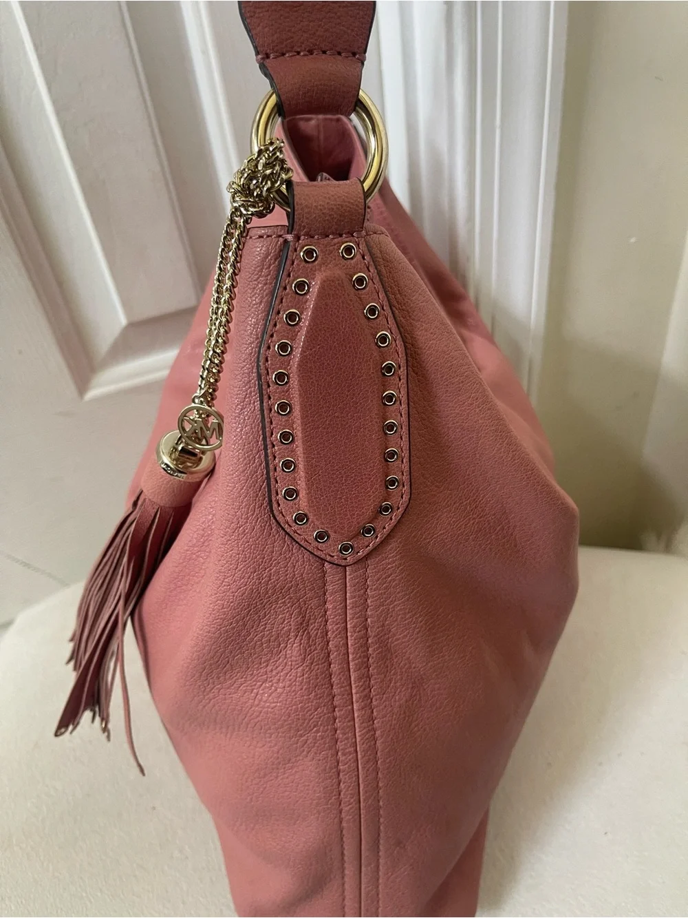 Michael Kors Brooklyn large shoulder bag Dusty Rose